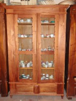 Cristaleira cedro prateleiras de madeira reto